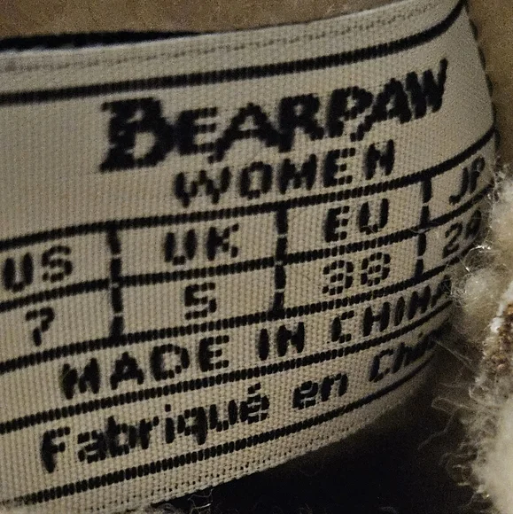 BEARPAW Womens Suede Hayden Winter Wedge Hickory II Boots Size 7 Pre-Owned EUC - Picture 5 of 7